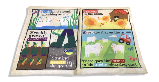 Nursery Times Crinkly Newspaper - Farm Animals image 1