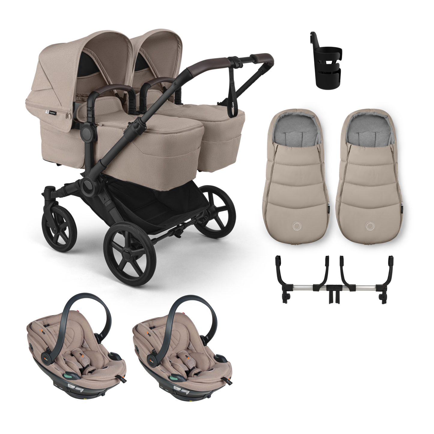 Bugaboo Donkey 6 Twin Complete Bundle with BeSafe Go Beyond 2 Travel System