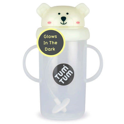 Tum Tum Large Tippy Up Cup - Pete Polar Bear 300ml - Glow In The Dark