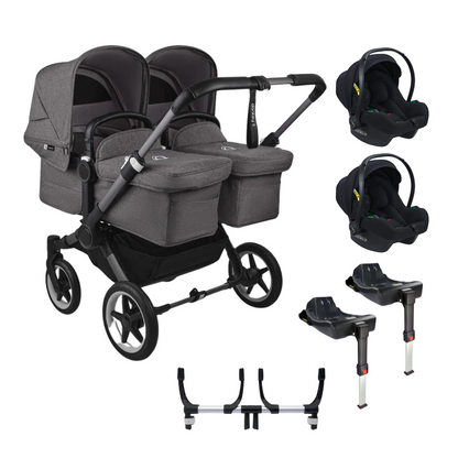 Bugaboo Donkey 5 Twin Pushchair with 2 Avionaut Cosmo Smart Travel System