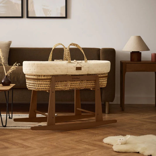 The Little Green Sheep Organic Dimple Moses Basket & Mattress