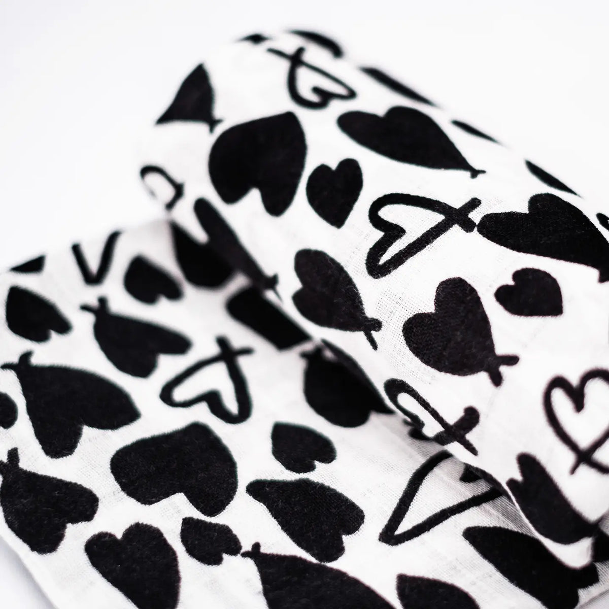 Etta Loves Love Heart Single Sensory Muslin - Birth To 4 Months