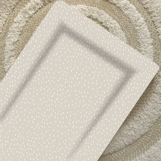 Bobbin and Bumble Baby Changing Mat - Greige Dash