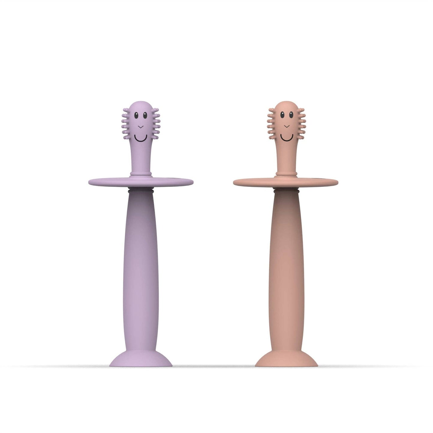 Matchstick Monkey Training Toothbrush with Stopper - Dusty Pink and Lilac