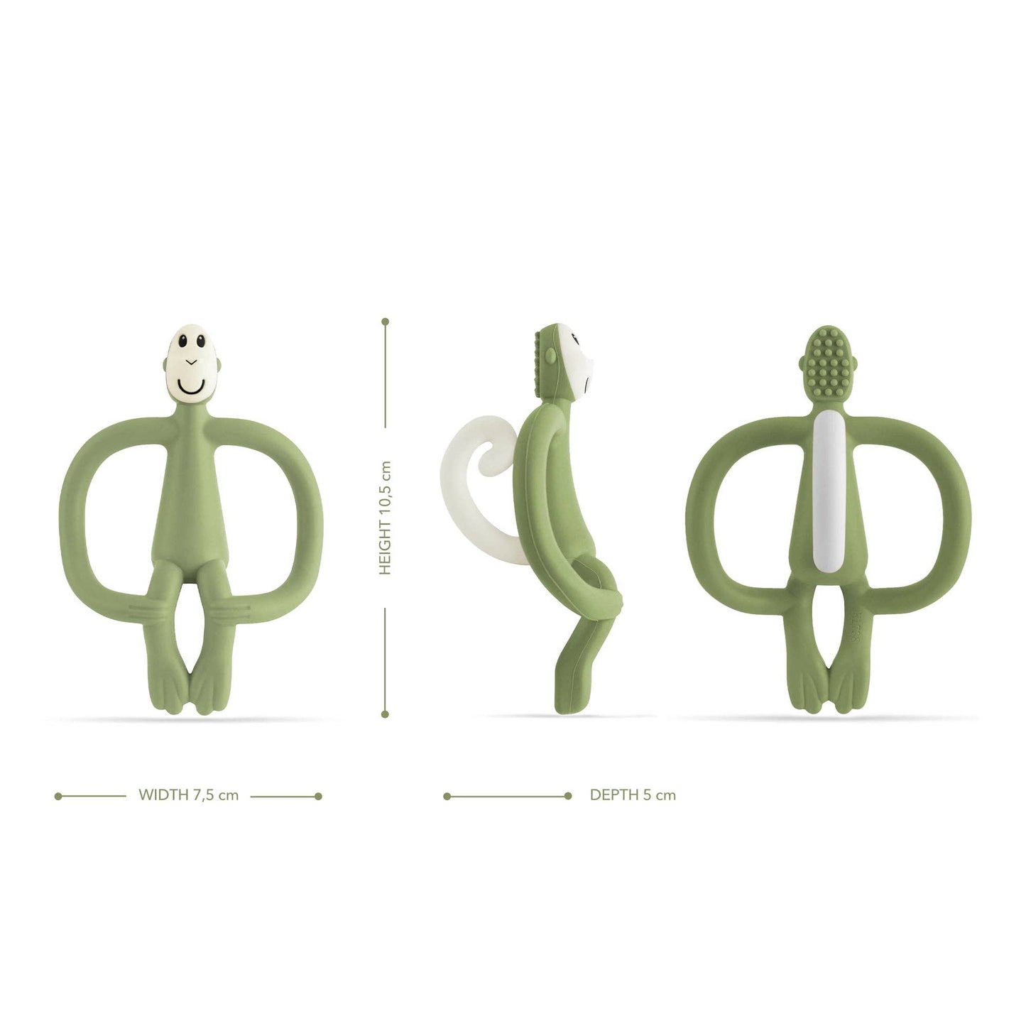 Matchstick Monkey Original Teether - Olive