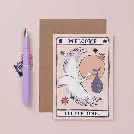 Sister Paper Co. Welcome New Baby Stork Card
