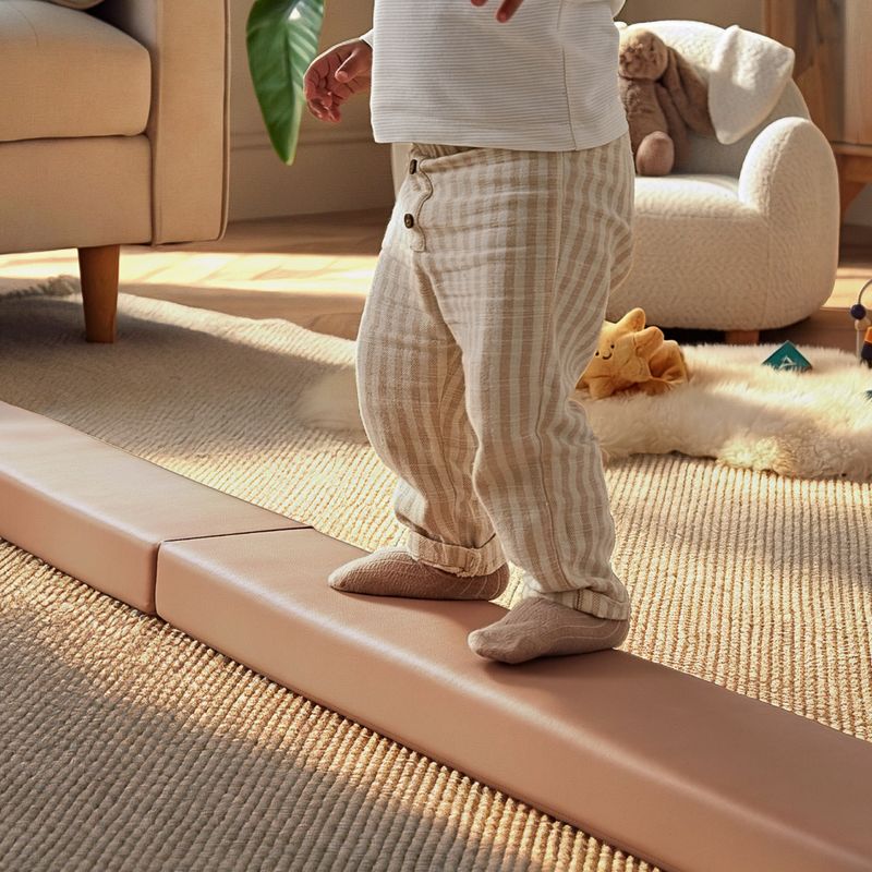 CuddleCo Soft Play Balance Beam - Sea Salt