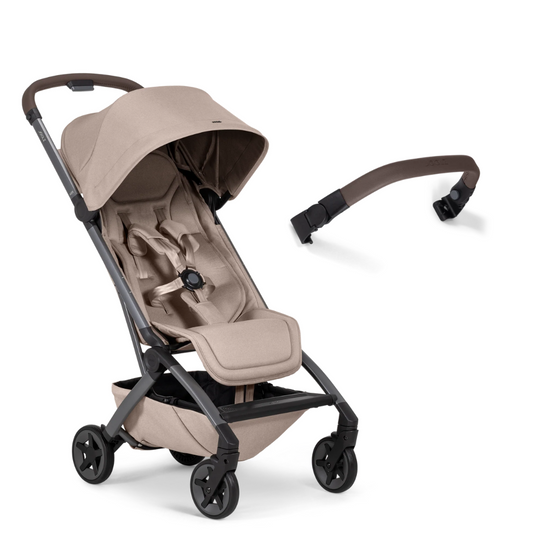 Joolz Aer2 Compact Stroller with Bumper Bar - Sandy Taupe/Mid Brown