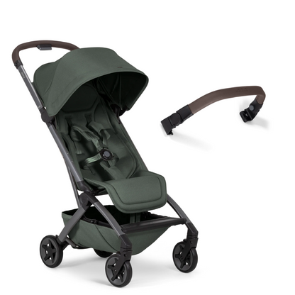 Joolz Aer2 Compact Pushchair with Bumper Bar - Forest Green/Mid Brown