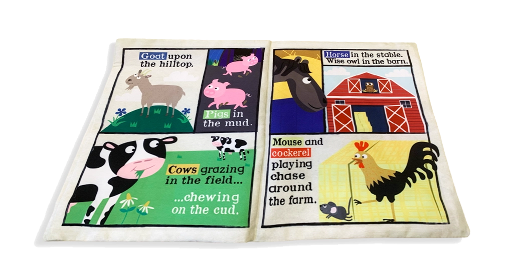 Nursery Times Crinkly Newspaper - Farm Animals image 2