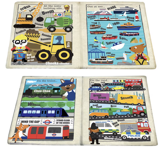 Jo & Nick's Nursery Times Crinkly Newspaper Book - Noisy Vehicles