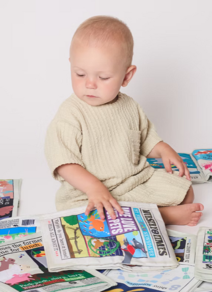 Jo & Nick's Nursery Times Crinkly Newspaper Book - We Love Our Pets