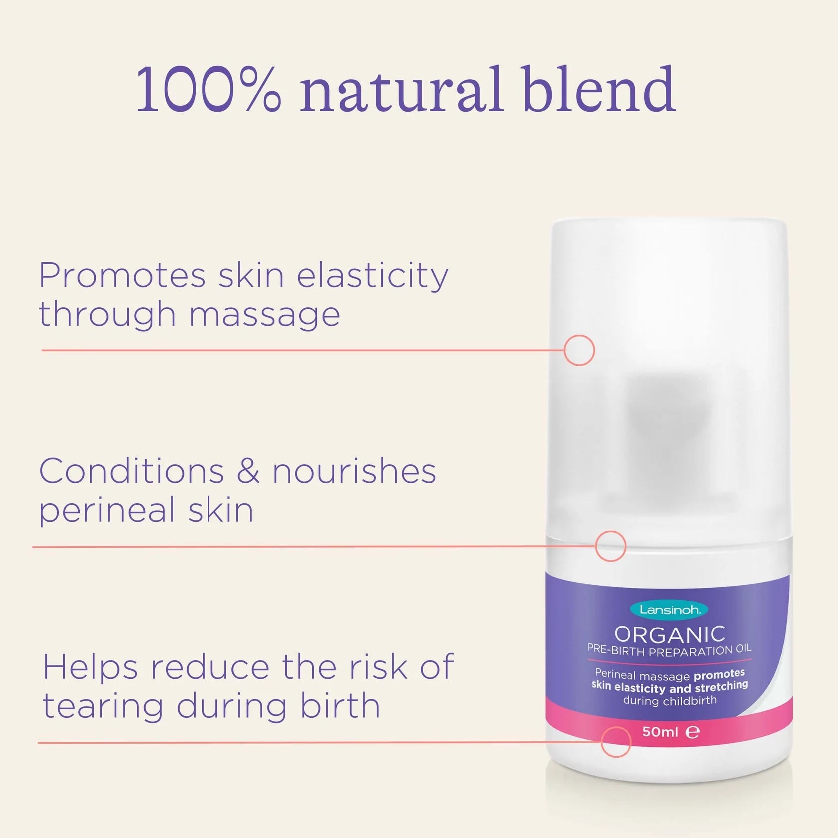 Lansinoh Organic Pre-Birth Preparation Oil - 50ml image 2