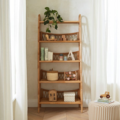 CuddleCo Aria Rattan 5 Tier Shelving Unit
