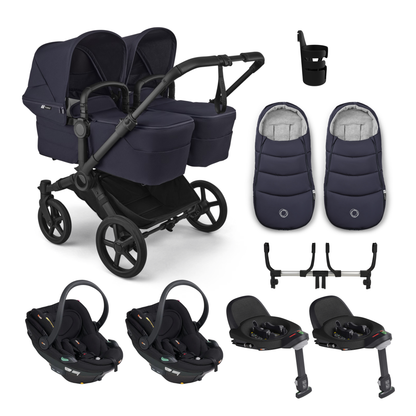 Bugaboo Donkey 6 Twin Complete Bundle with BeSafe Go Beyond 2 Travel System