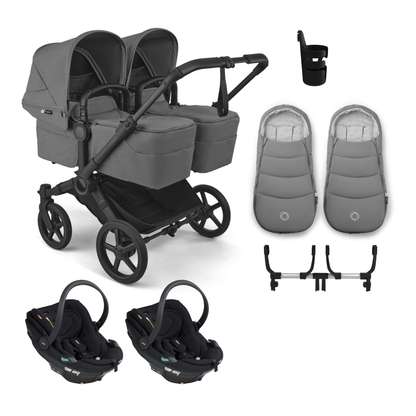 Bugaboo Donkey 6 Twin Complete Bundle with BeSafe Go Beyond 2 Travel System