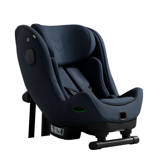 axkid minikid 4 Max extended rear facing car seat Swedish plus test 36kg 125cm glacier lake blue
