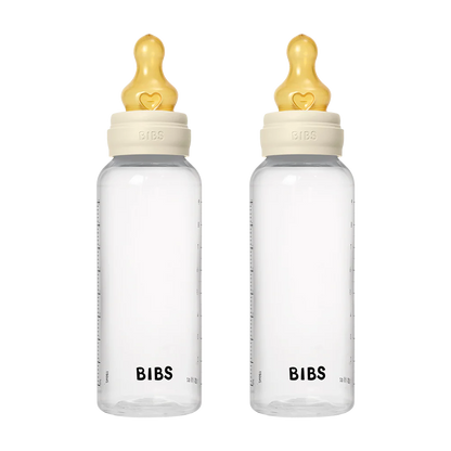 BIBS Baby BPA-Free PP Bottle Set 270ml 2 Pack Latex - Ivory