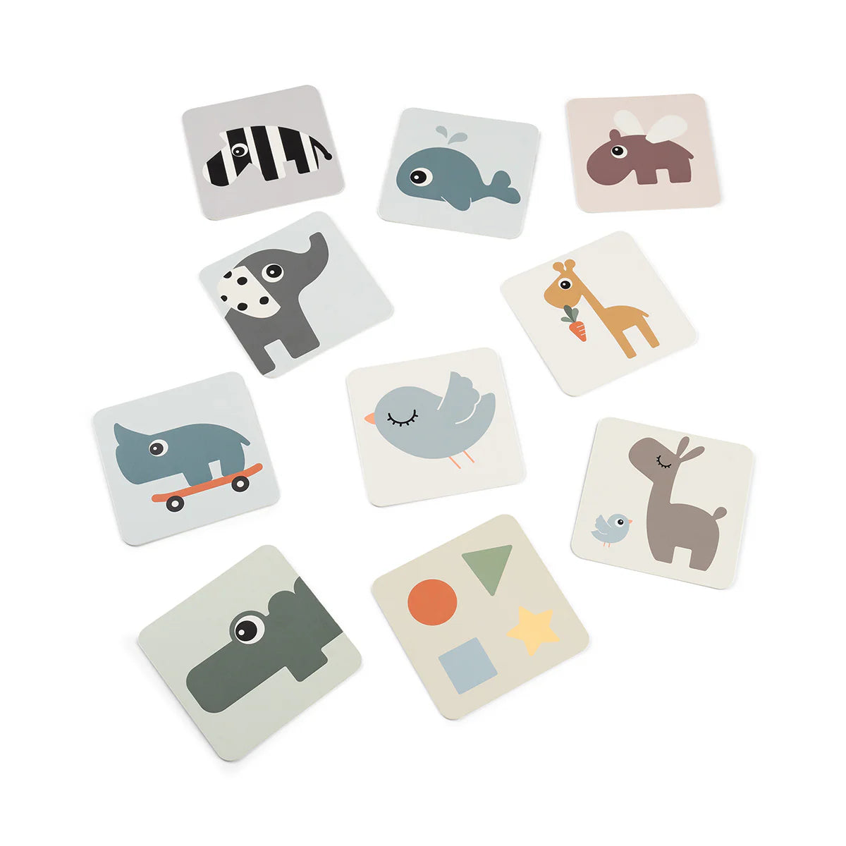 Done By Deer Baby Contrast Cards 10-pack - Elphee - Colour Mix