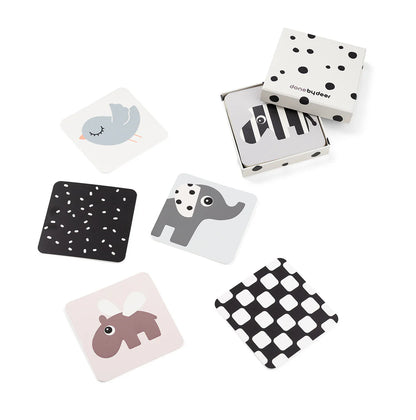 Done By Deer Baby Contrast Cards 10-pack - Elphee - Colour Mix