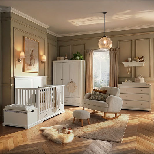 CuddleCo Beaumont Grand 3 Piece Nursery Furniture Set - White