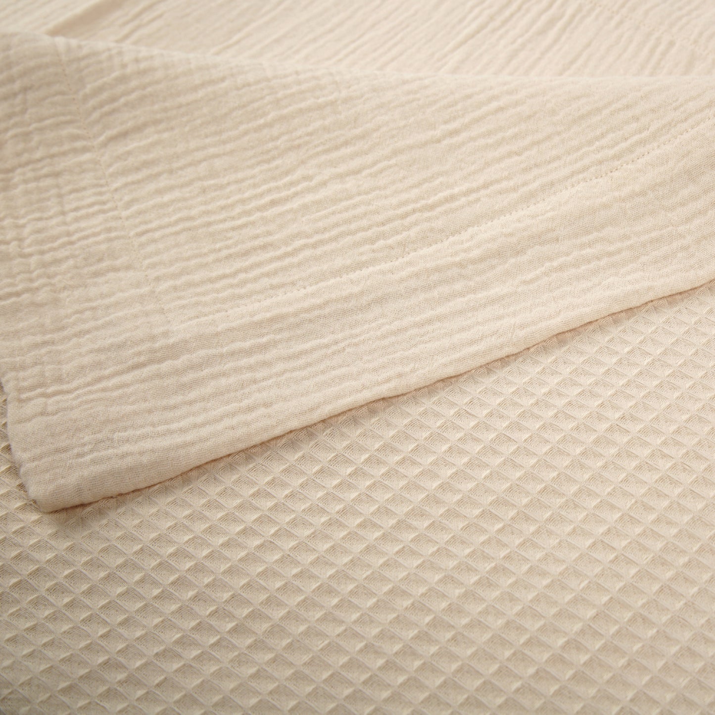 CuddleCo Comforter Blanket - Cashmere Waffle