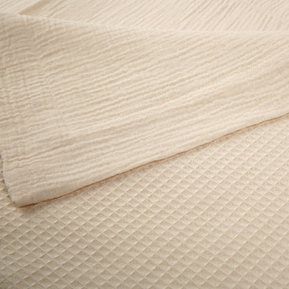 CuddleCo Comforter Blanket - Cashmere Waffle