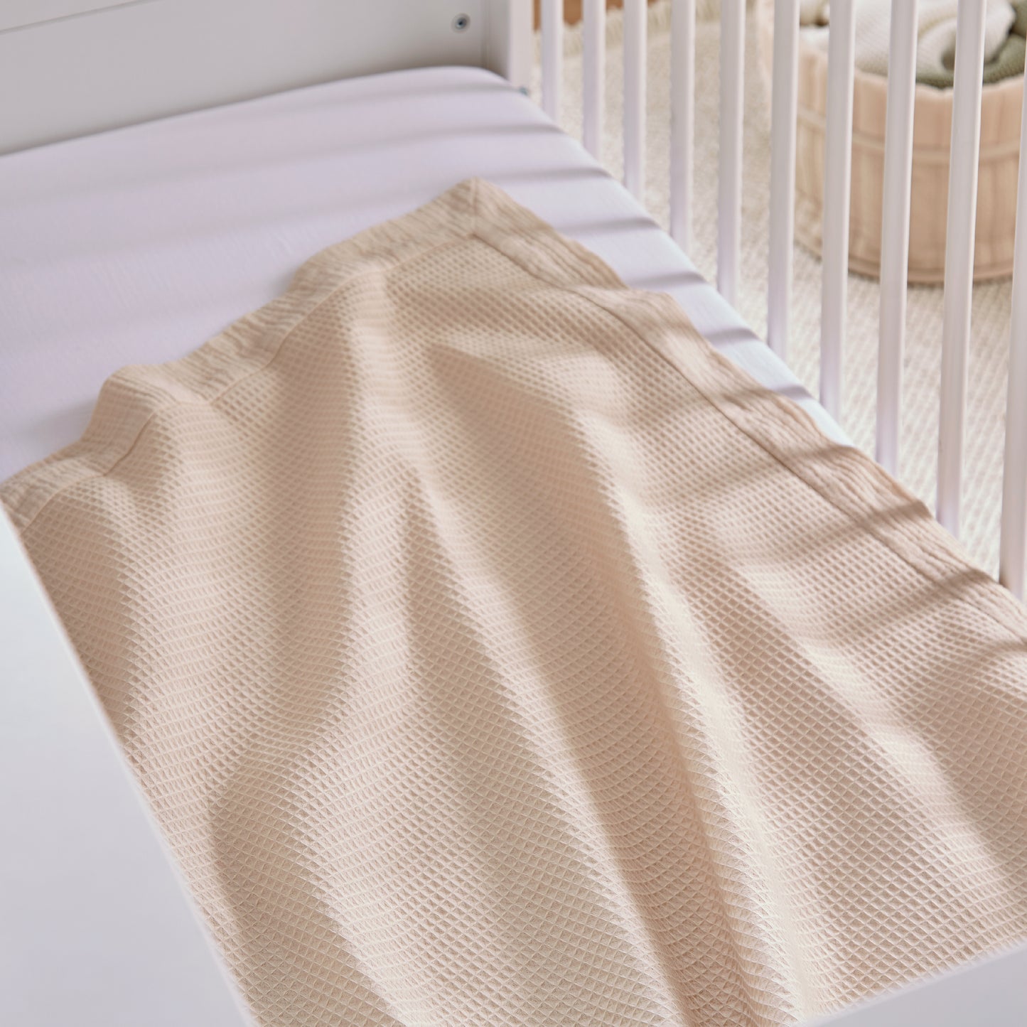 CuddleCo 4 Piece Cot Bed Bedding Set - Cashmere Waffle