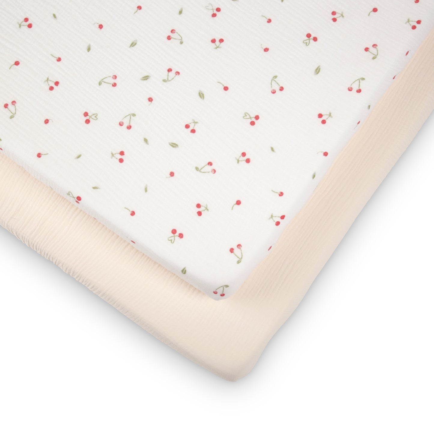 CuddleCo 4 Piece Cot Bed Bedding Set - Ditsy Cherry