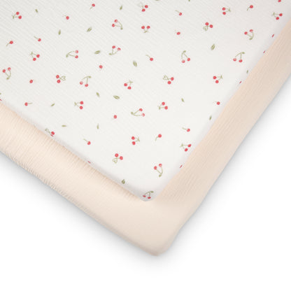 CuddleCo 4 Piece Cot Bed Bedding Set - Ditsy Cherry