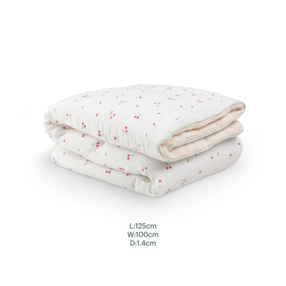 CuddleCo 4 Piece Cot Bed Bedding Set - Ditsy Cherry
