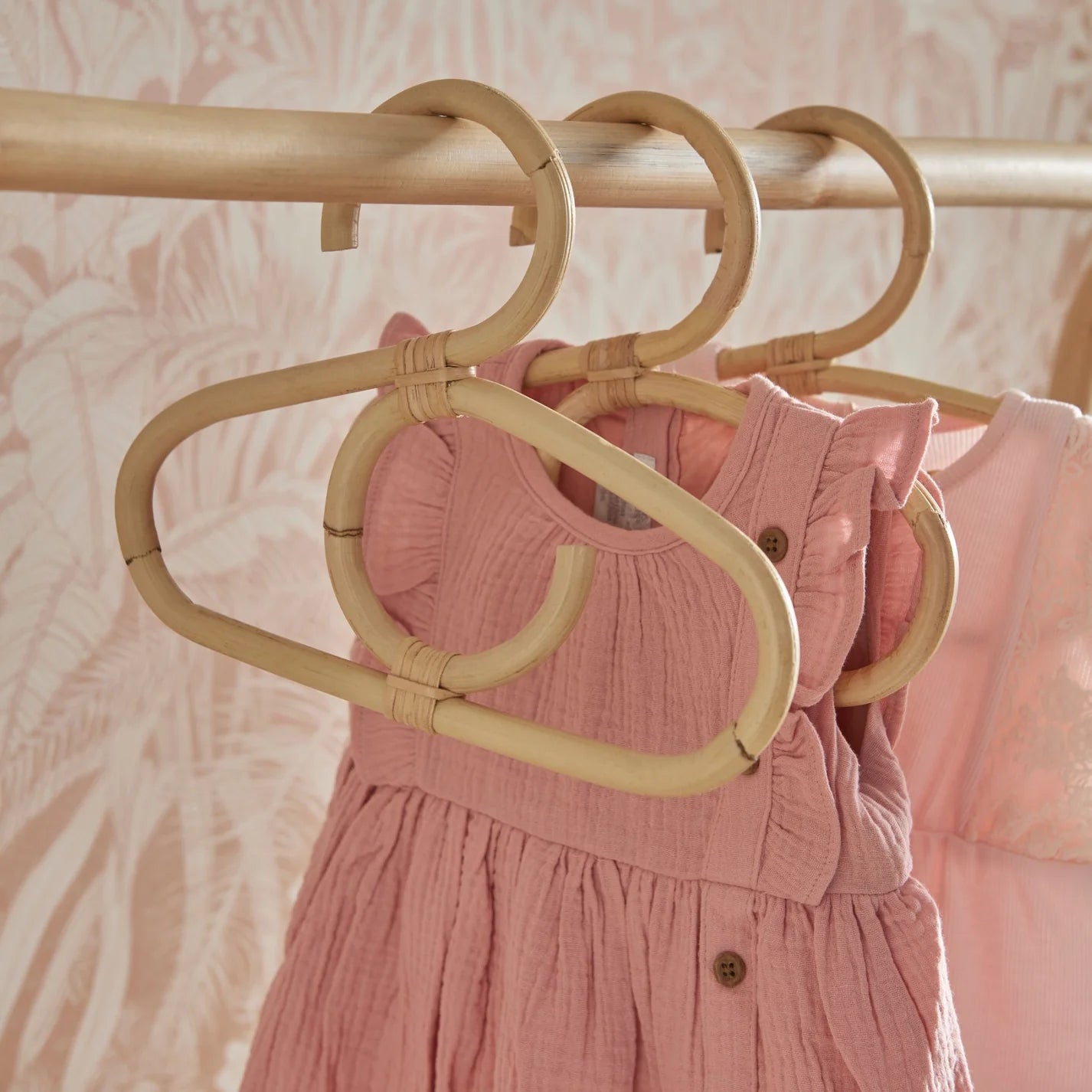 CuddleCo Aria Rattan Baby Clothes Hangers (9 pack)