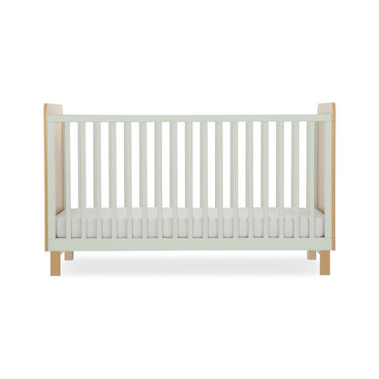 CuddleCo Remi Cot Bed - Oak & Green
