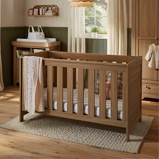 CuddleCo Burford Cot Bed - Oak