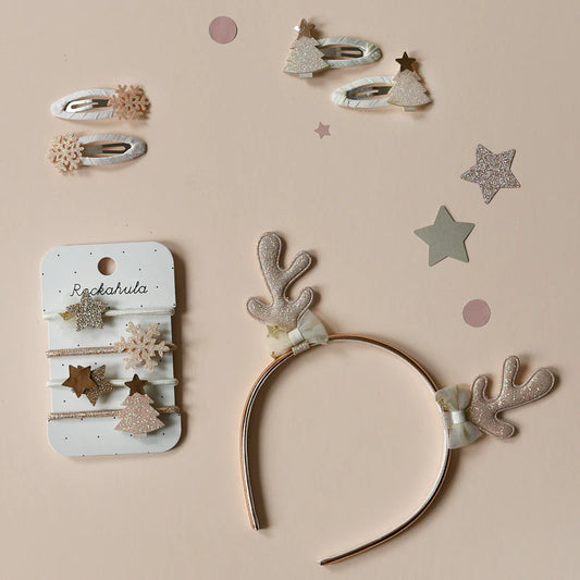 Rockahula Golden Reindeer Christmas Headband