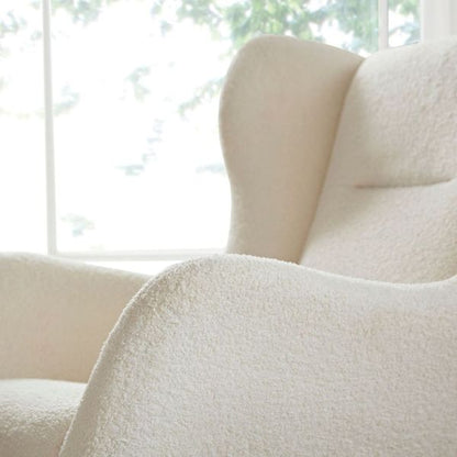 CuddleCo Marley Nursing Chair & Footstool - Teddy Off White