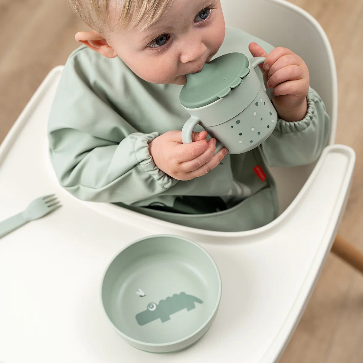 Done By Deer Foodie Bowl - Croco Green