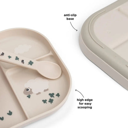 Done By Deer Foodie Compartment Plate - Tiny Farm Sand