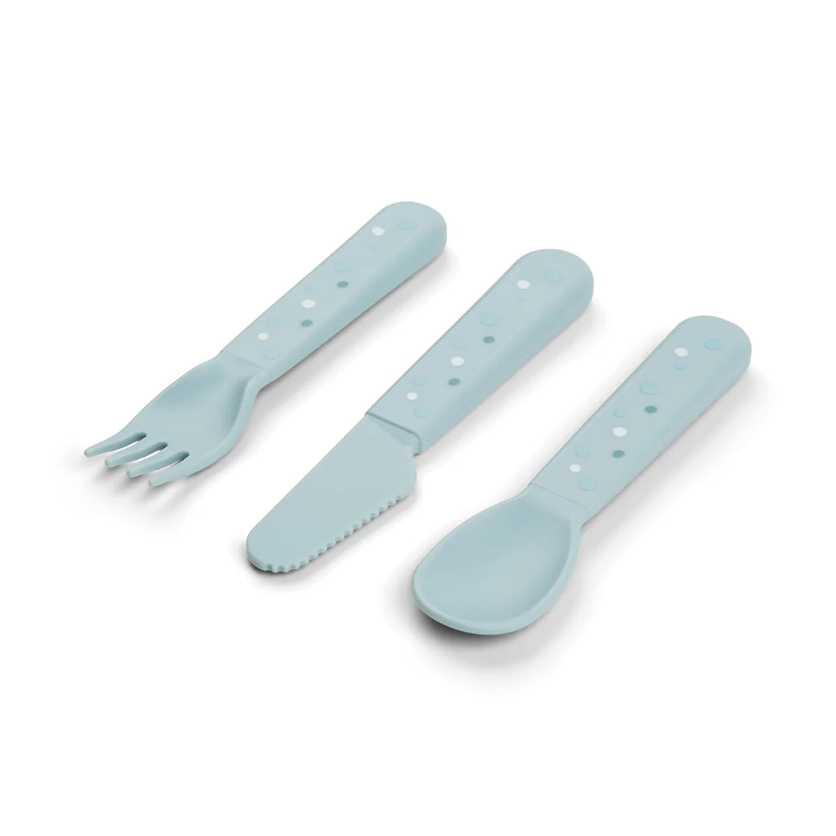 Done By Deer Foodie Cutlery Set - Happy Dots Blue
