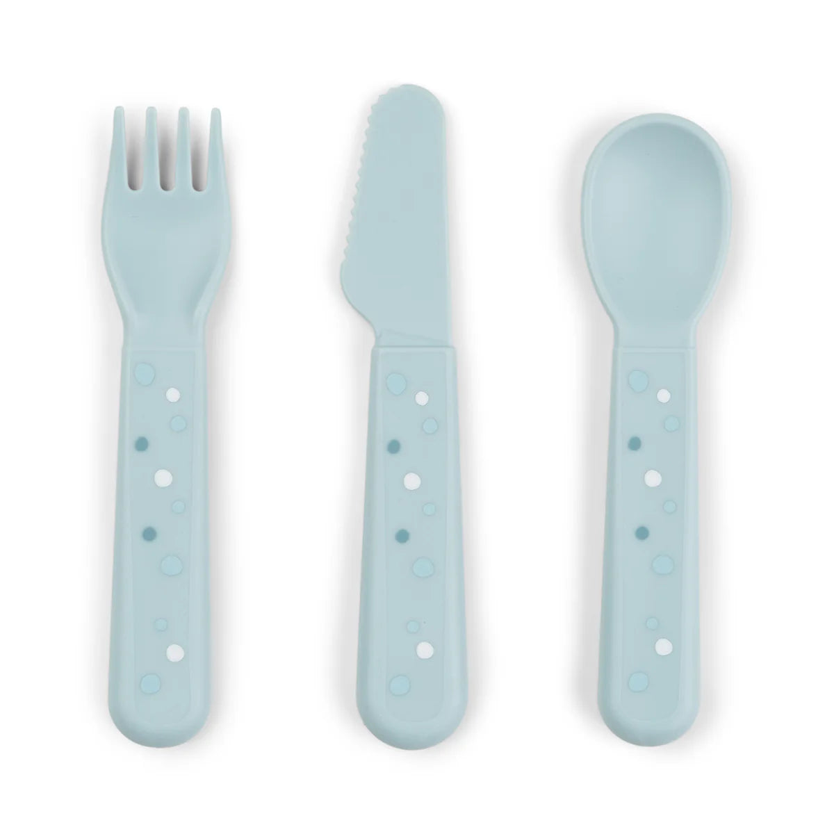 Done By Deer Foodie Cutlery Set - Happy Dots Blue