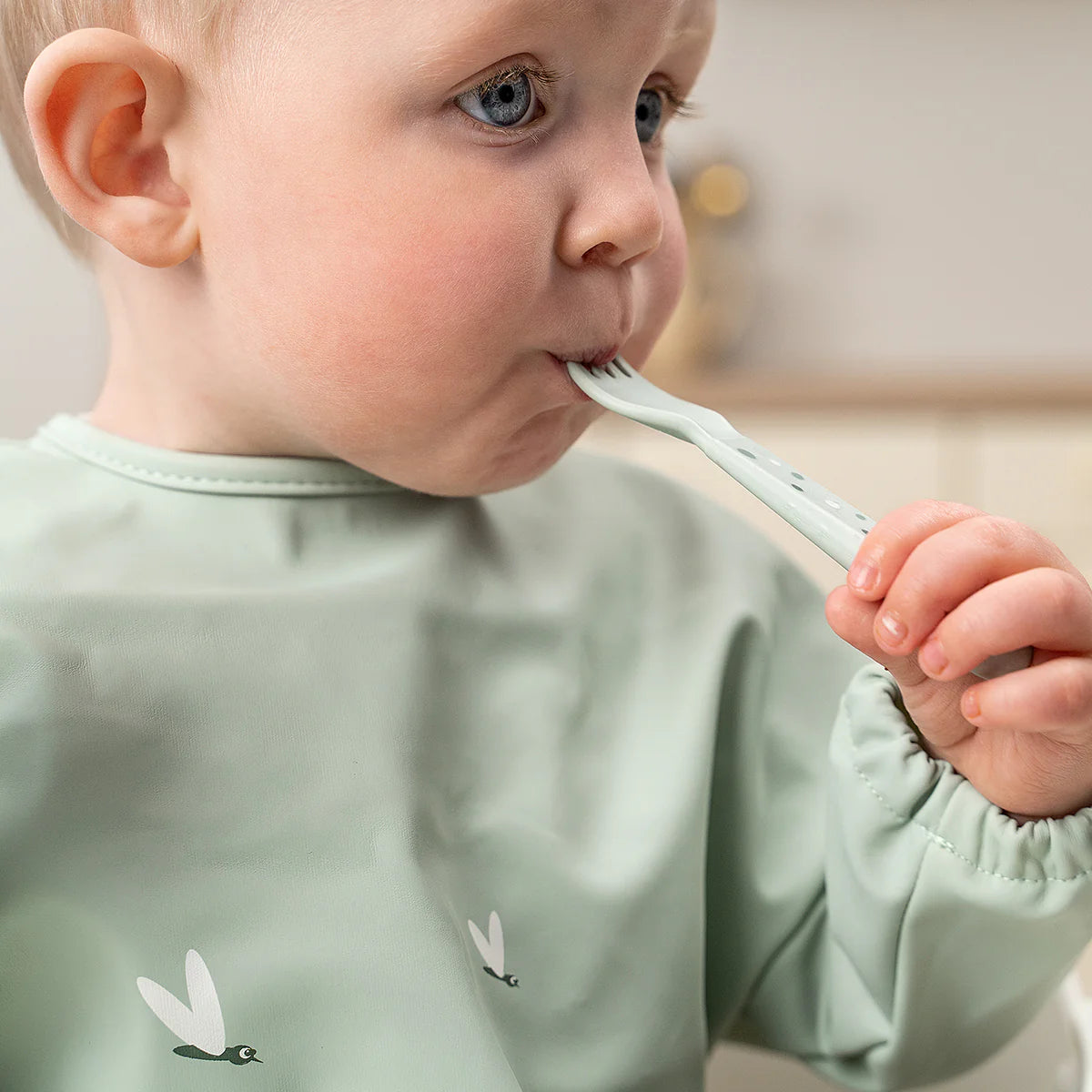 Done By Deer Foodie Cutlery Set - Happy Dots Green