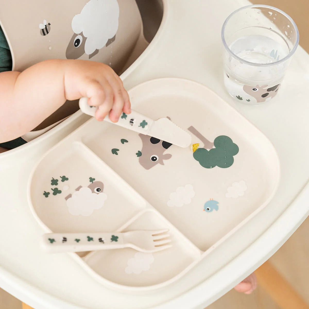 Done By Deer Foodie Cutlery Set - Tiny Farm Sand