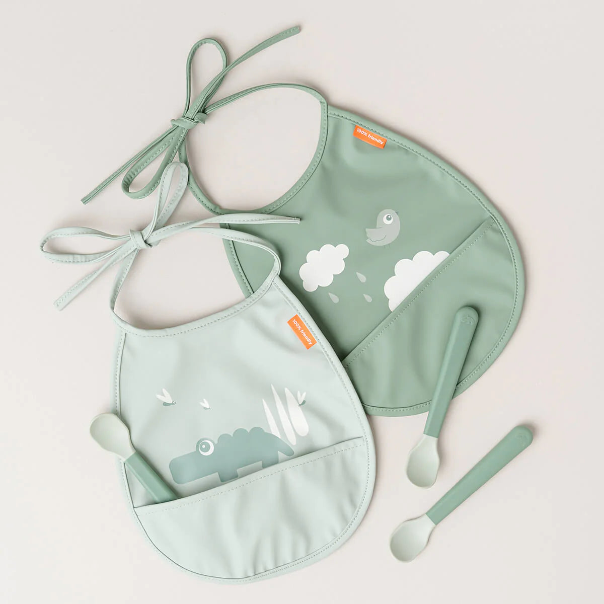 Done By Deer Easy-grip Baby Spoon Set - Green