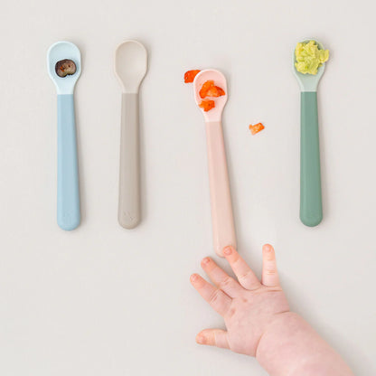 Done By Deer Foodie Easy-grip Baby Spoon Set - Powder