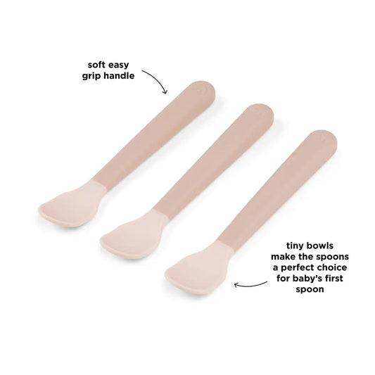 Done By Deer Foodie Easy-grip Baby Spoon Set - Powder