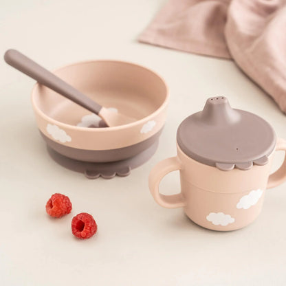 Done By Deer Foodie Suction First Meal Set - Happy Clouds Powder