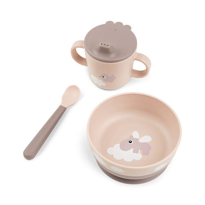 Done By Deer Foodie Suction First Meal Set - Happy Clouds Powder