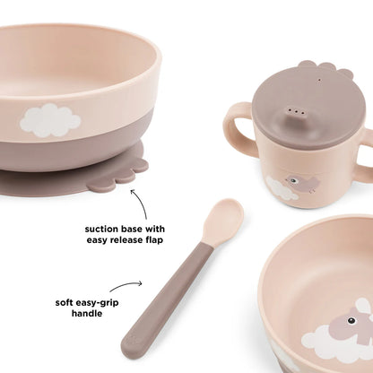 Done By Deer Foodie Suction First Meal Set - Happy Clouds Powder