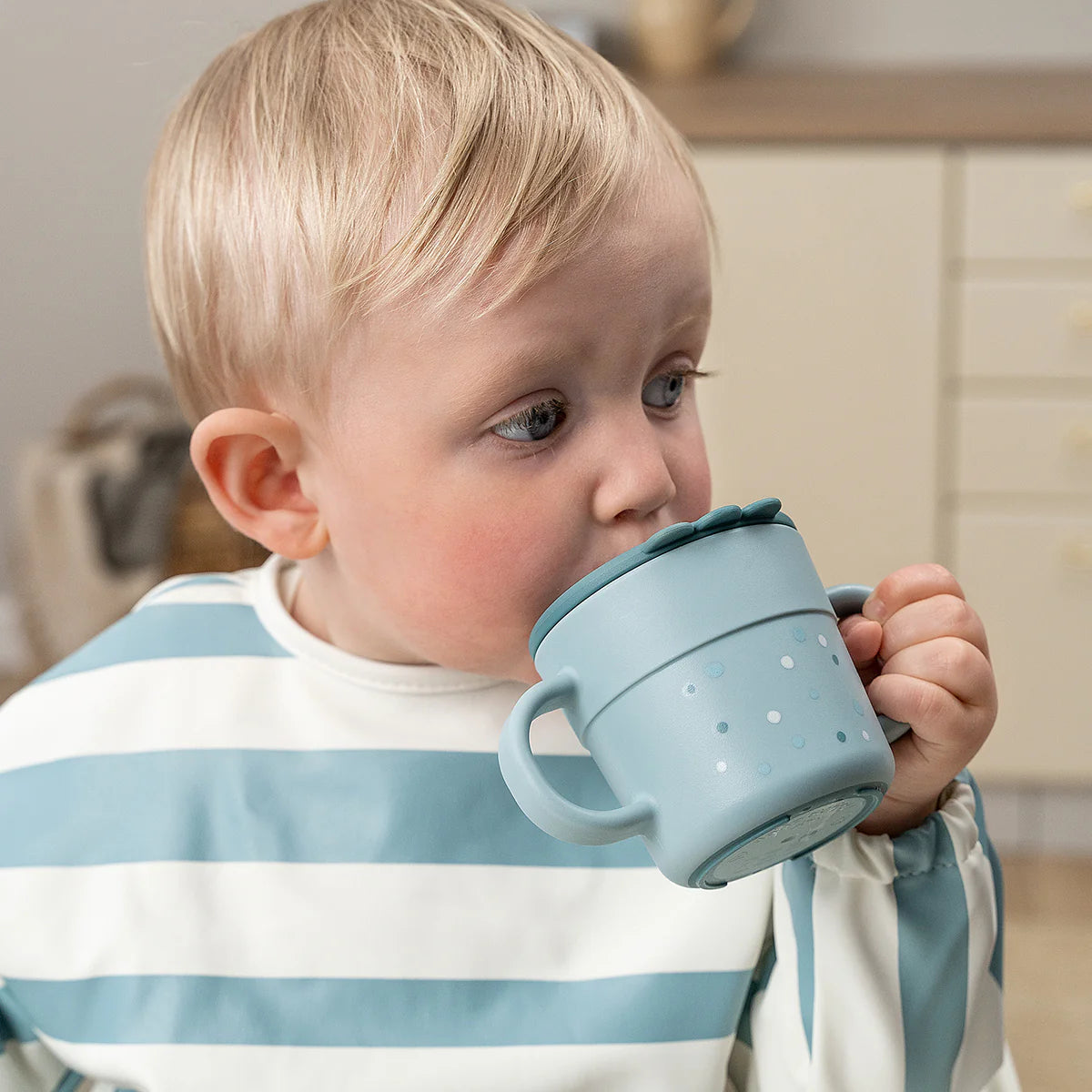 Done By Deer Foodie Spout Cup - Happy Dots Blue