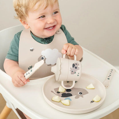 Done By Deer Foodie Spout Cup - Tiny Farm Sand